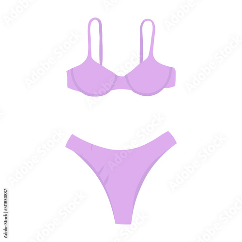 Purple bikini swimsuit