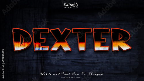 dexter editable text effect photo