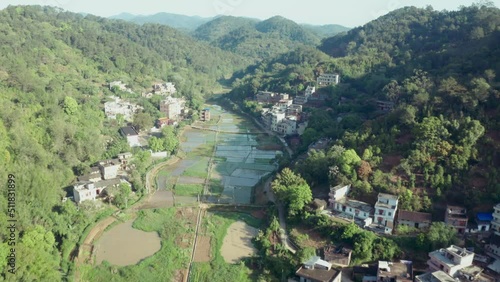 new rural village was beautiful village aerial real-time video/guangdong yunfu photo