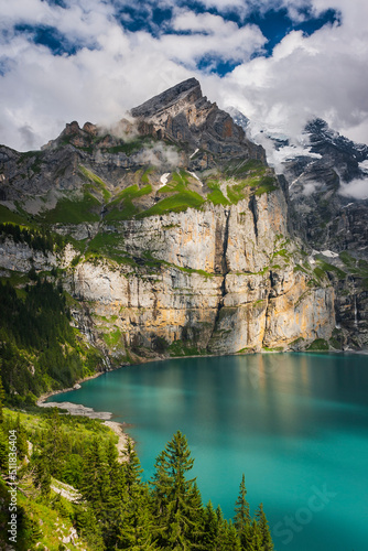 Oeschinensee lake, Kandersteg, Switzerland