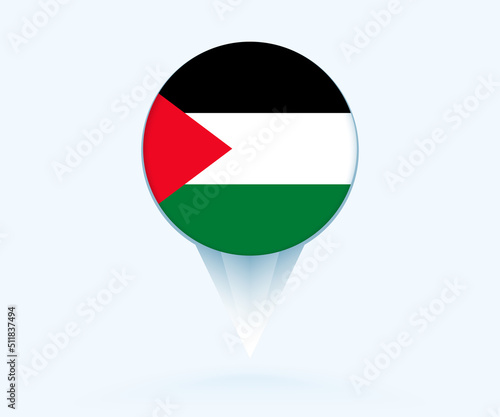 Map pointer with flag of Palestine. Free Download Map pointer with flag of Palestine. - GFXLoad