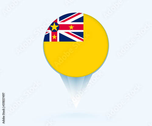 Map pointer with flag of Niue. Free Download Map pointer with flag of Niue. - GFXLoad
