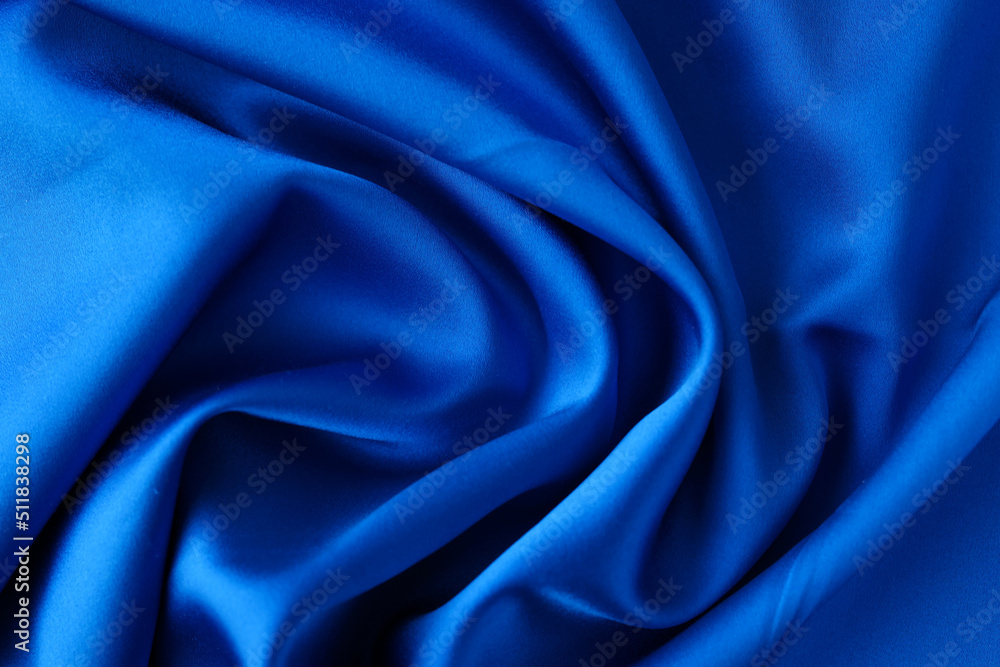 Obraz premium Dark blue fabric cloth texture for background and design art work