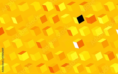 Dark Yellow vector pattern in square style.