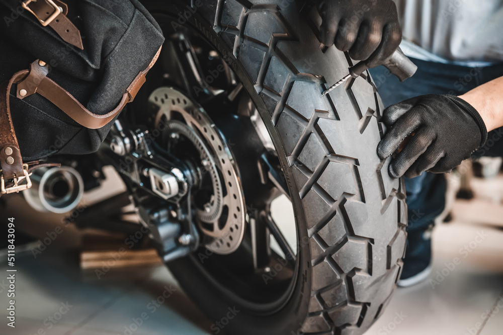 Flat tire motorcycle sale