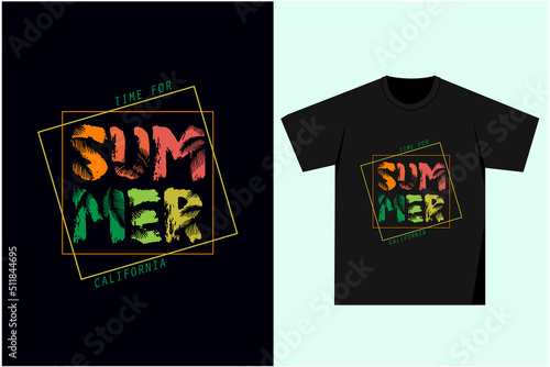 Summer California vintage t-shirt design, summer lover t-shirt design