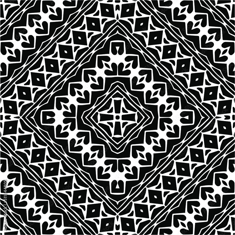 Abstract geometric seamless pattern. Black and white vector background. black mandala. Abstract geometric seamless pattern. Black and white vector background. black mandala.