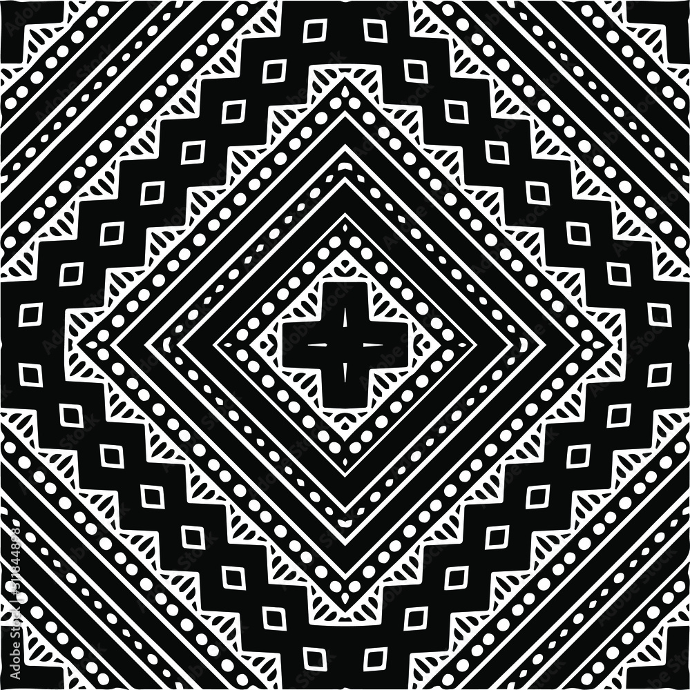 Abstract geometric seamless pattern. Black and white vector background. black mandala. Abstract geometric seamless pattern. Black and white vector background. black mandala.