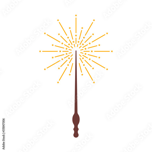 simple magic wand icon like magician item