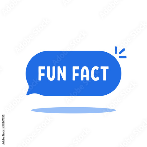 simple blue fun fact on speech bubble