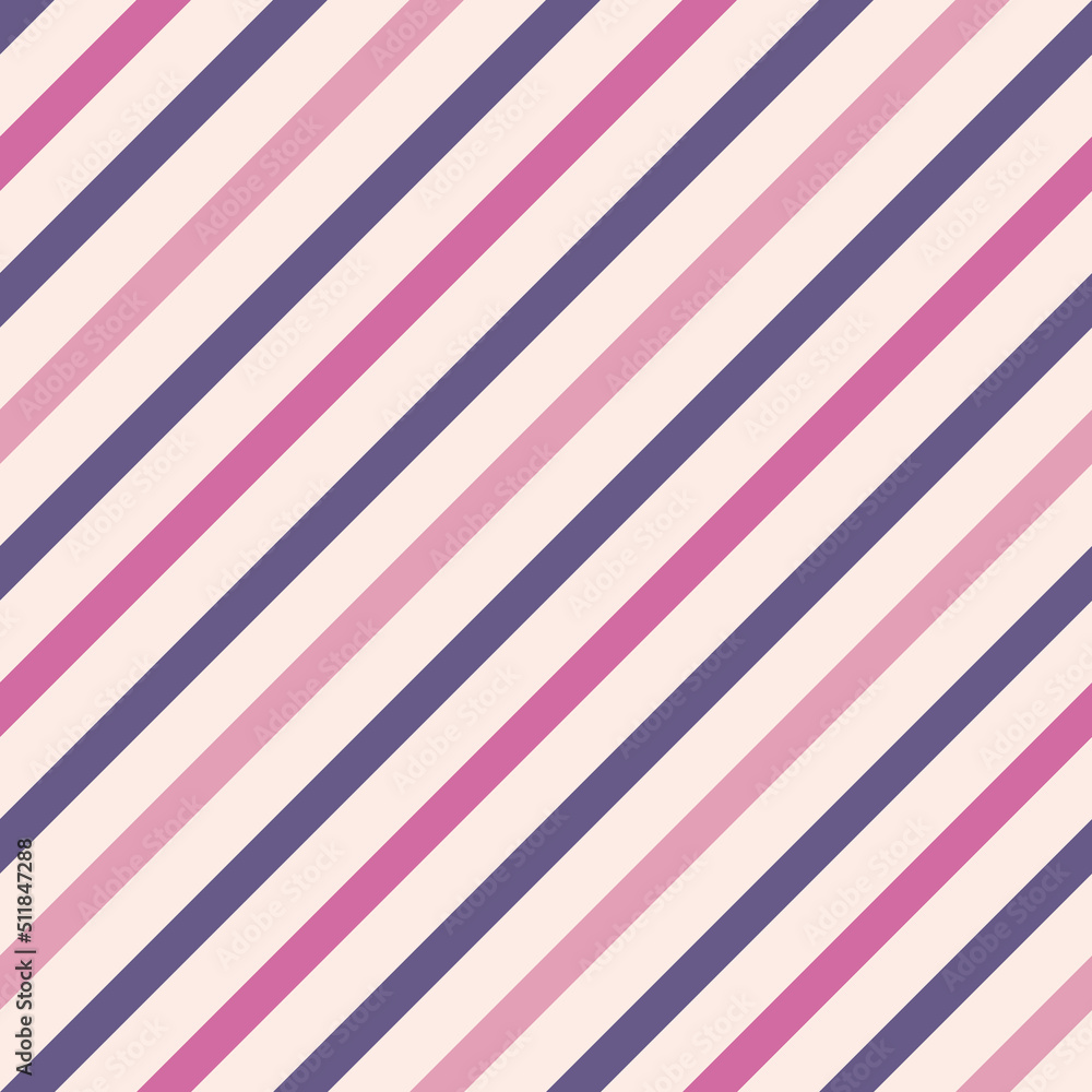 Obraz premium Pink diagonal stripes. Vector simple pattern of identical stripes.