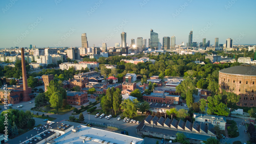 Fototapeta premium Warsaw city view