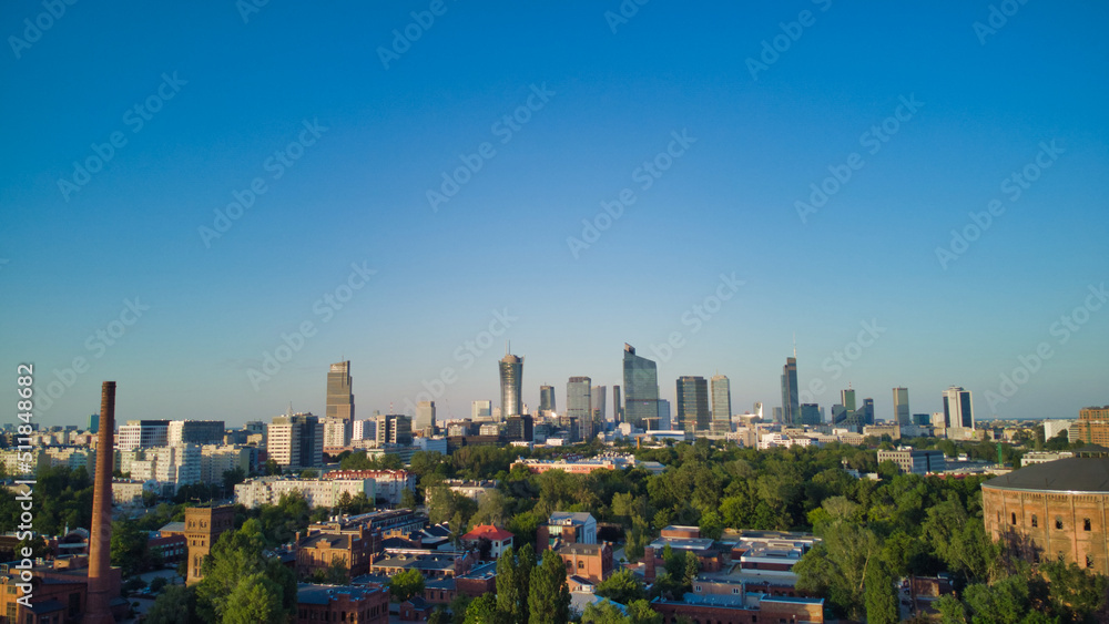 Fototapeta premium Warsaw city view