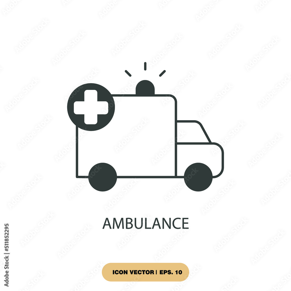 ambulance icons symbol vector elements for infographic web ambulance icons symbol vector elements for infographic web