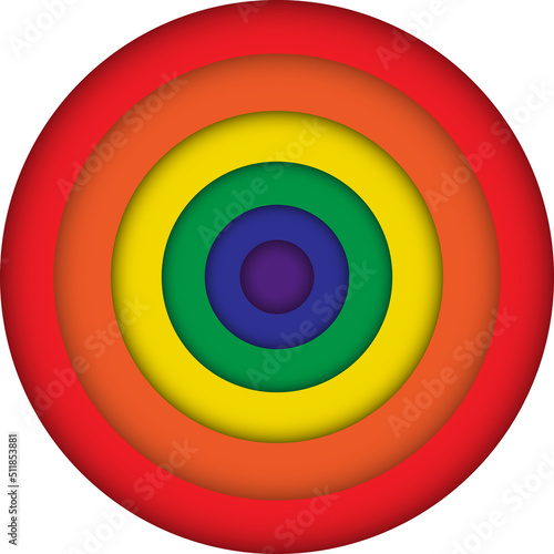 Abstract rainbow colors circles icon background