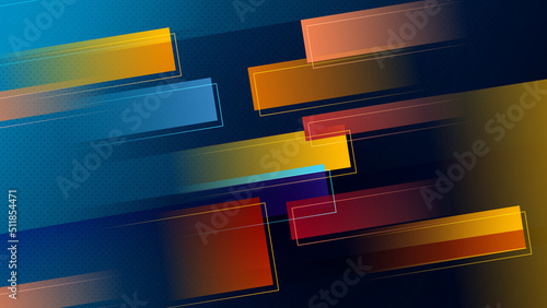 Geometric Abstract Blue Background Design