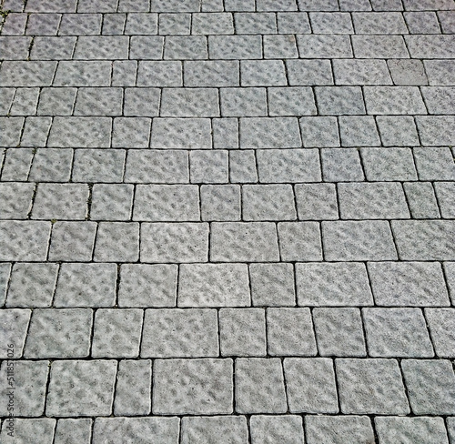 background gray paving slabs cobblestone perspective rectangle