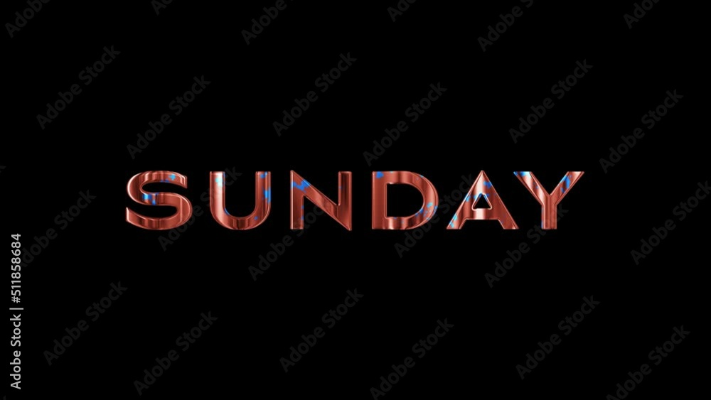 Sunday Text Animation With Variable Effects Sunday Text Animation With Variable Effects