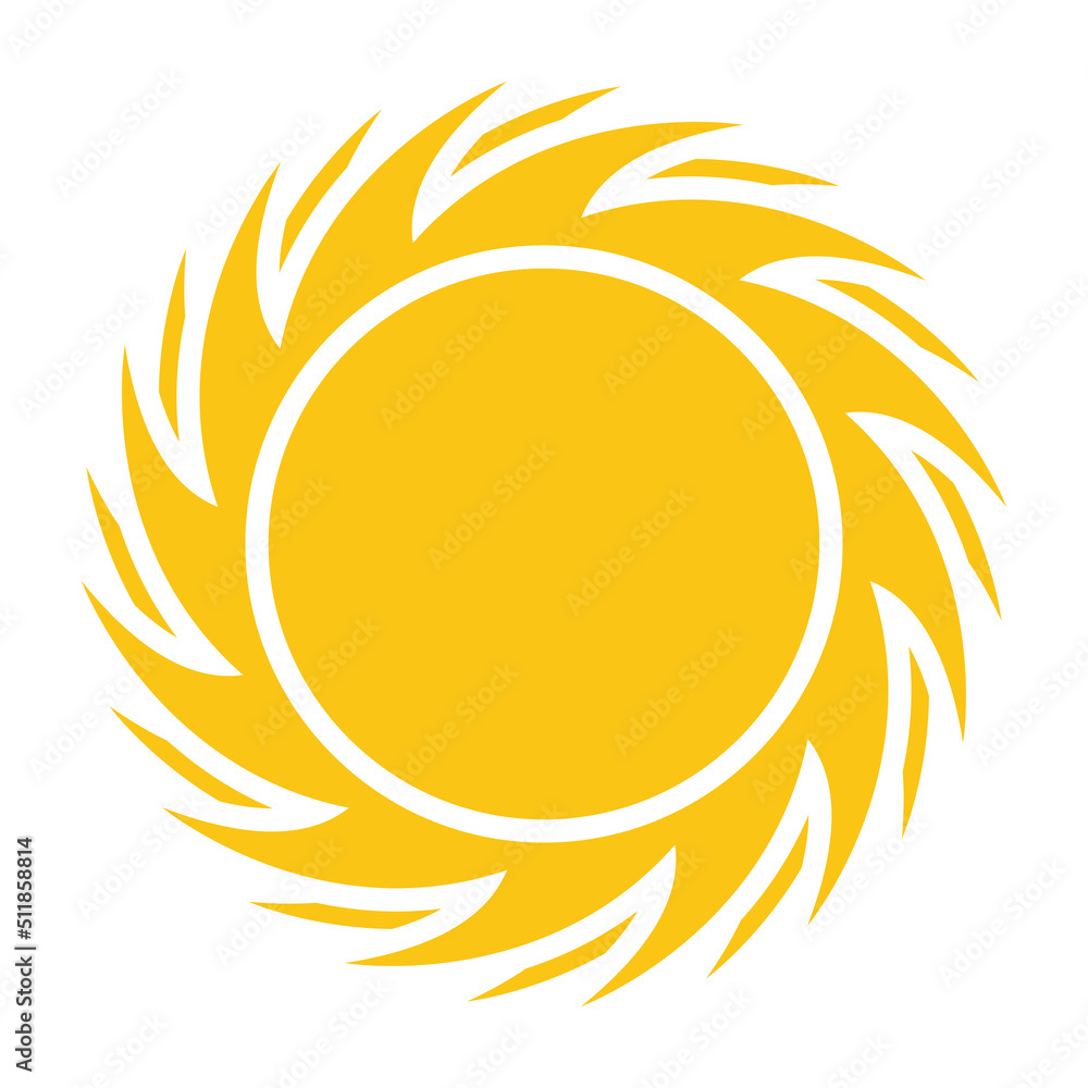 Sun icon isolated on white background Sun icon isolated on white background
