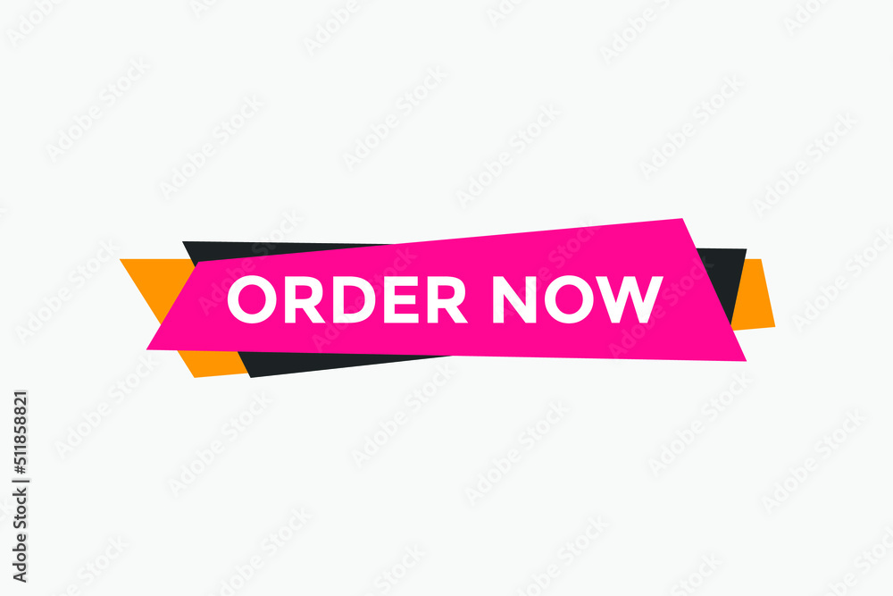 Order Now text button. Web button banner template Order Now
