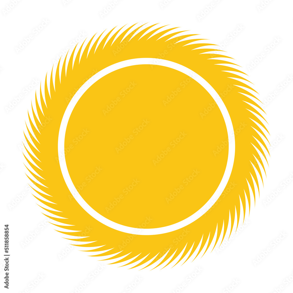 Sun icon isolated on white background