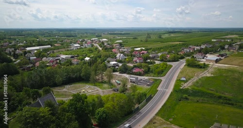 City panorama, aerial view, Poland, Szydlow commune photo