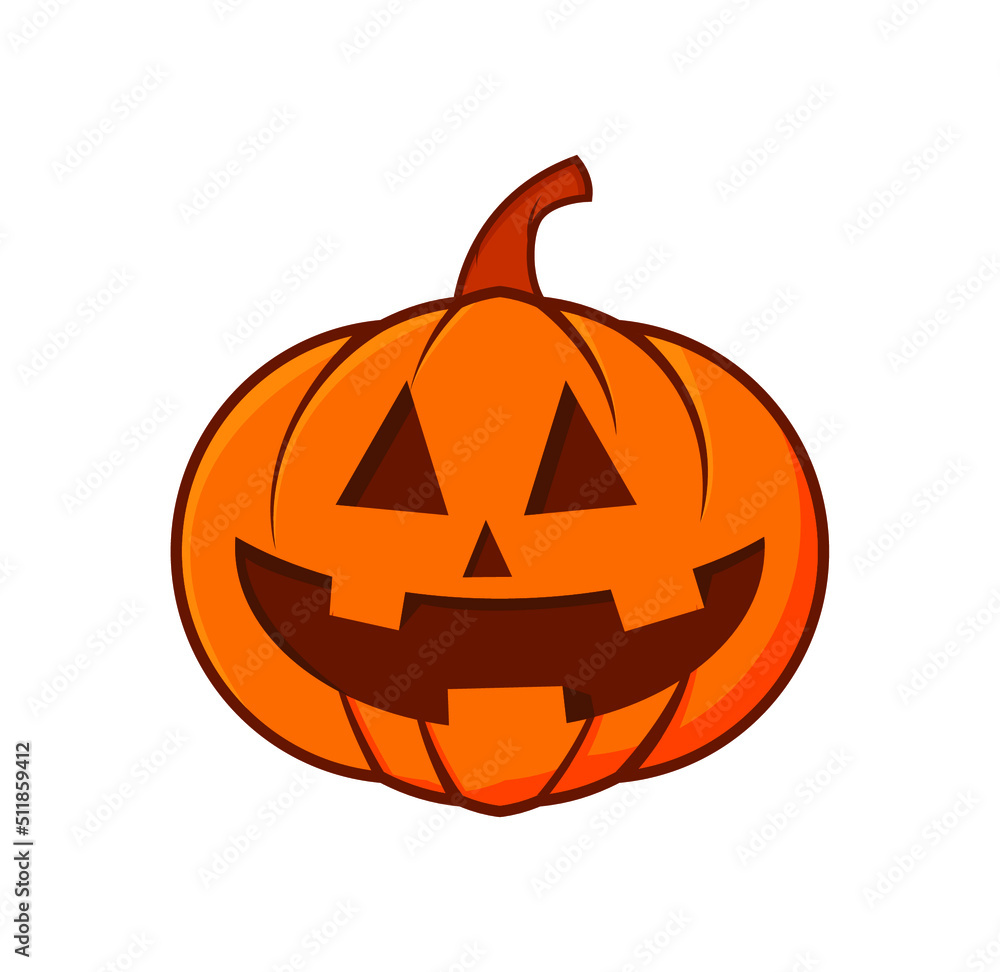 Fototapeta premium halloween pumpkin isolated on white
