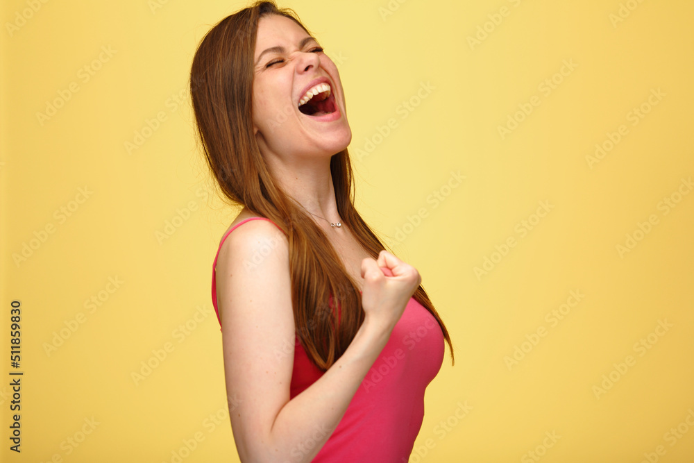 Smiling woman isolated portrait Smiling woman isolated portrait
