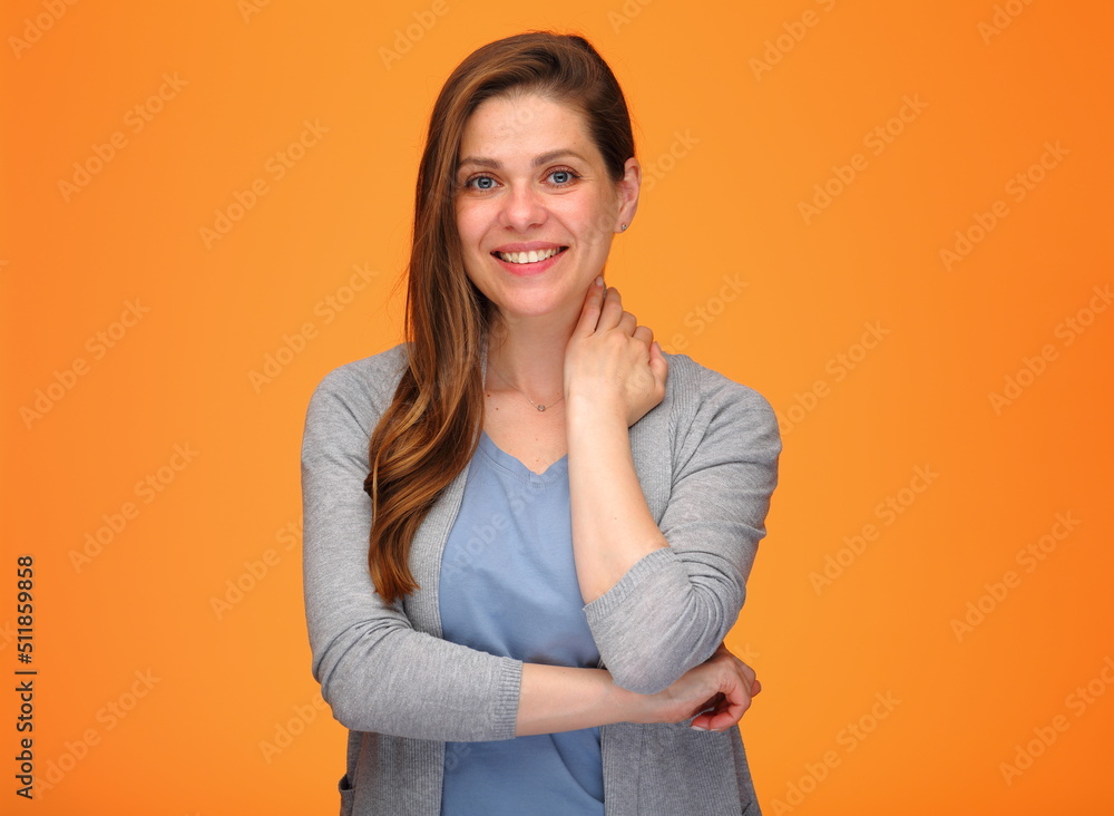 Smiling woman isolated portrait Smiling woman isolated portrait