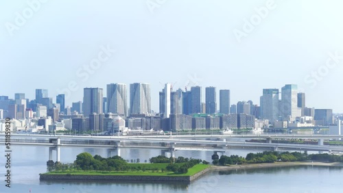 Asia Business concept for real estate and corporate construction - panoramic modern city skylinec of Tokyo, JAPAN photo