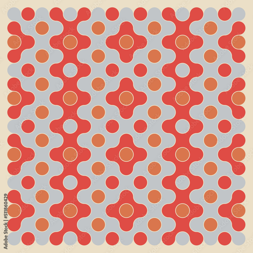 Multicolor truchet tiling connections illustration Multicolor truchet tiling connections illustration