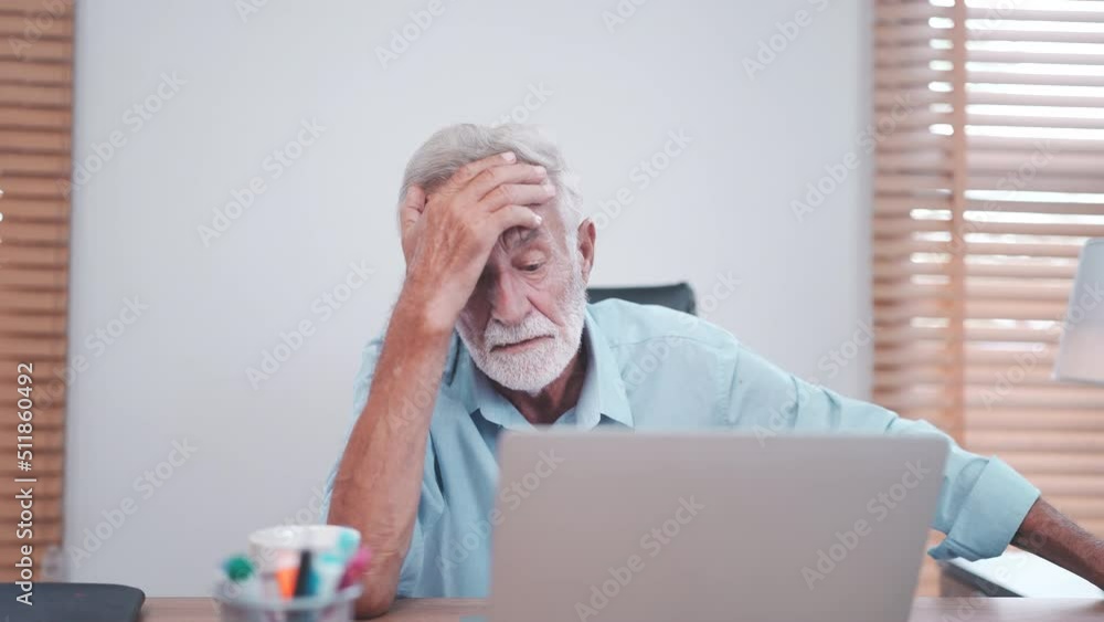 elderly businessman working with video conference, senior man talking to business team by laptop computer online communication technology, old male manager person calling to a job at home office elderly businessman working with video conference, senior man talking to business team by laptop computer online communication technology, old male manager person calling to a job at home office
