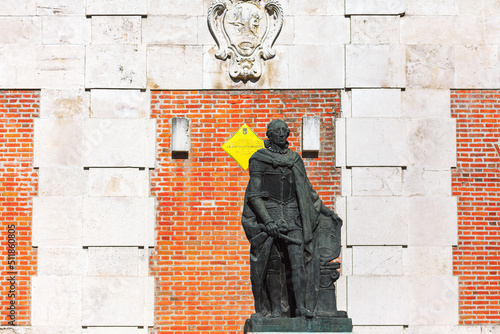 Monument of Francisco Sabatini in Madrid Spain . Sculpture of Italian architect Francesco Sabatini photo