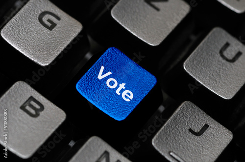 Vote Taste Blau ley Tastatur photo