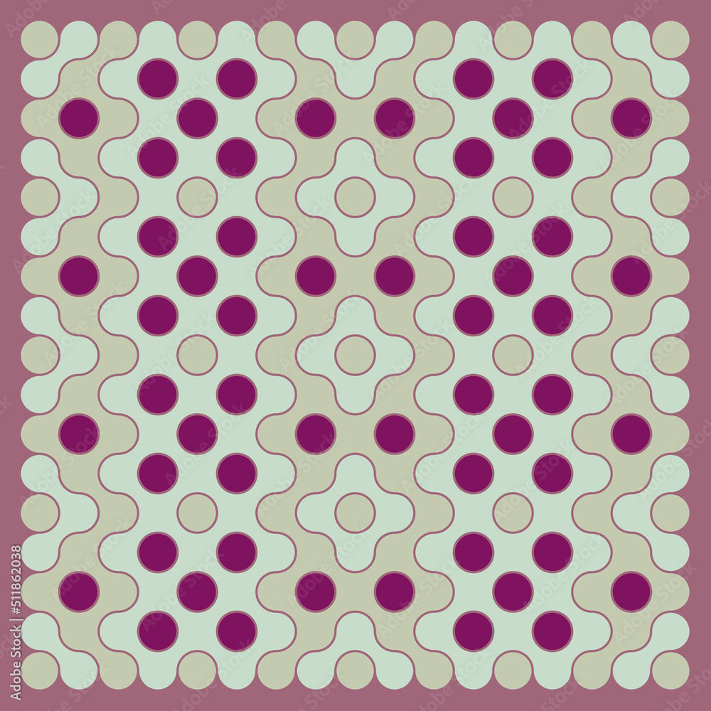 Multicolor truchet tiling connections illustration Multicolor truchet tiling connections illustration