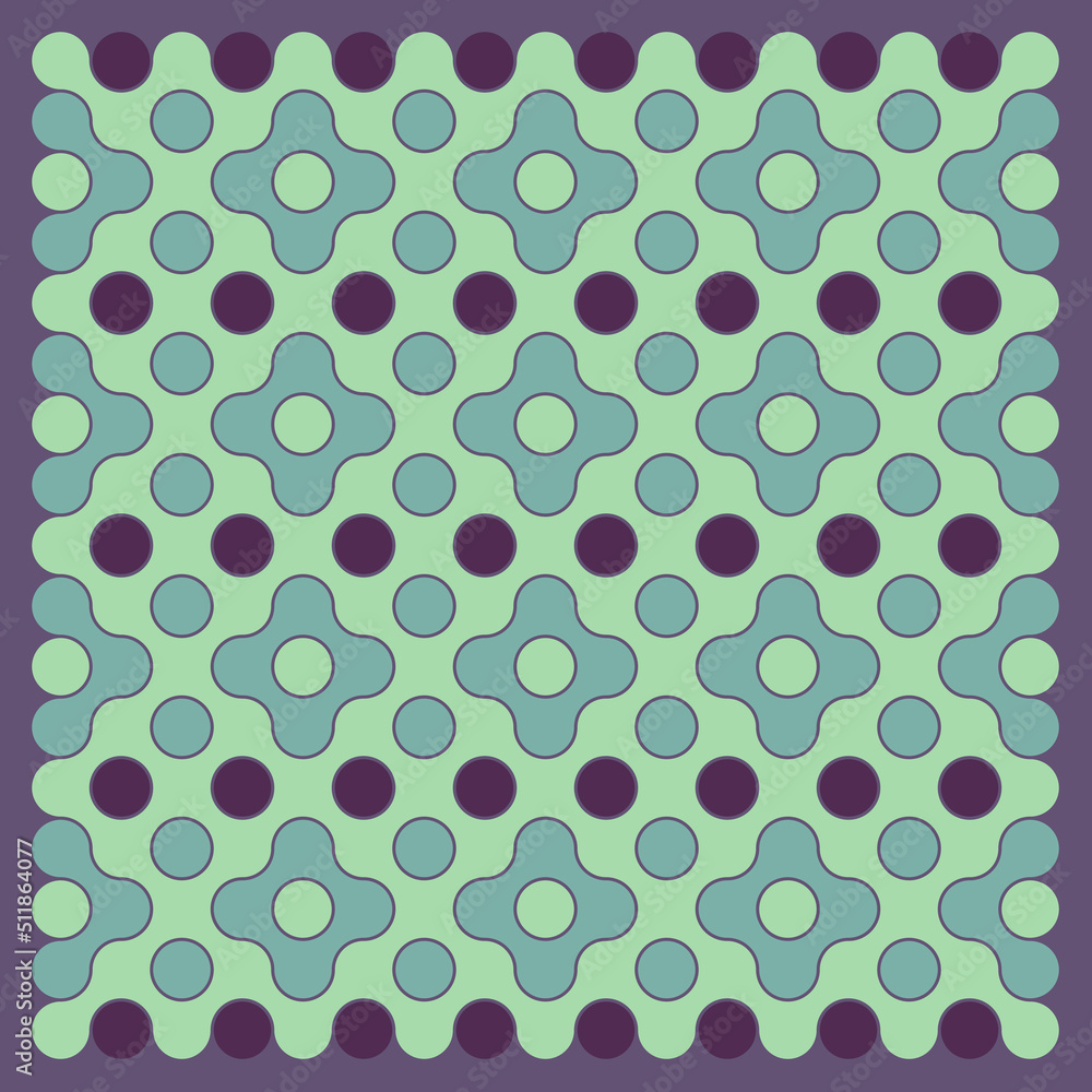 Multicolor truchet tiling connections illustration Multicolor truchet tiling connections illustration