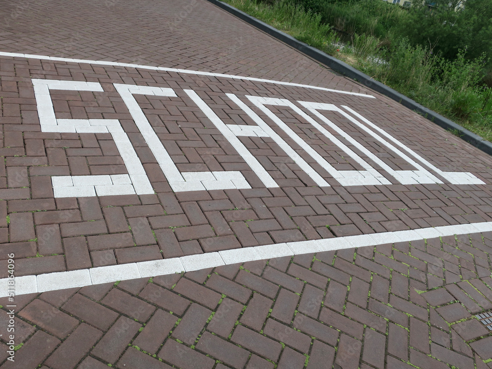 Fototapeta premium school: warning sign on the road, crossing scholars