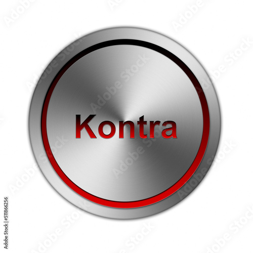 Kontra 3d Button metallic rot