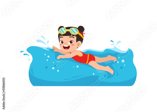 kid swim under water on summer holiday