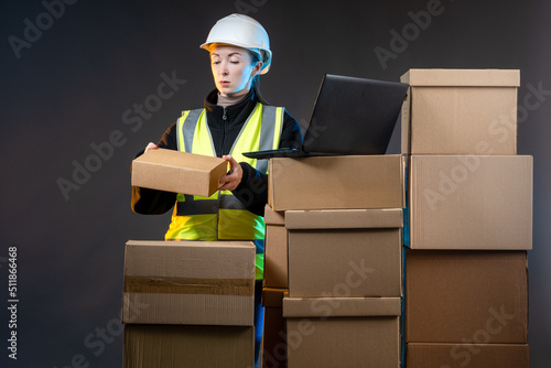 Fulfillment process. Woman ...