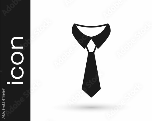 Canvastavla Black Tie icon isolated on white background