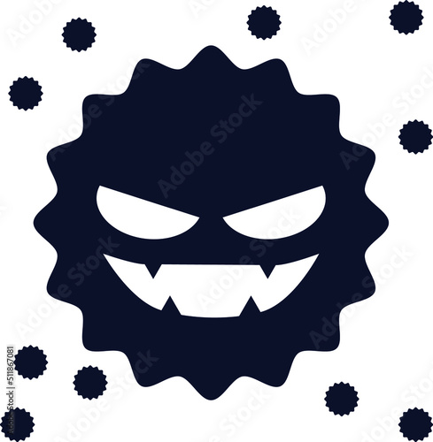 Simple virus and mold icon illustration