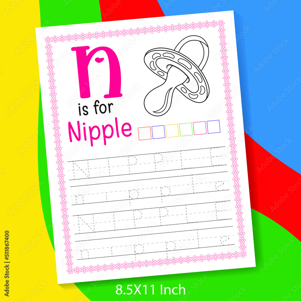 A to Z alphabet letter with easy word tracing and coloring book for ...