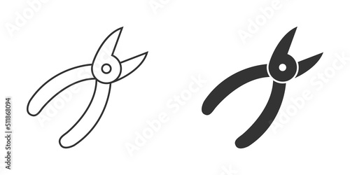 Wire cutter icon. Vector illustration.