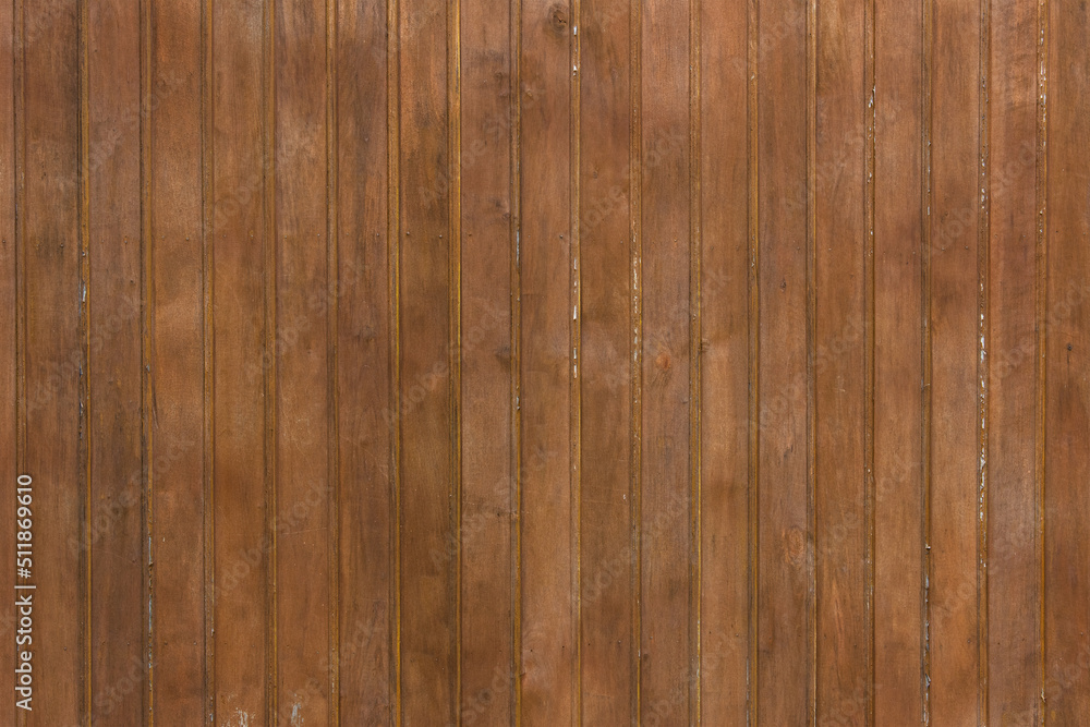 Fototapeta premium Background from old painted wooden planks. Wooden wall of a country house.