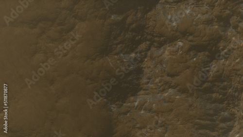 View of the 3d rendering realistic planet mars surface from space. 