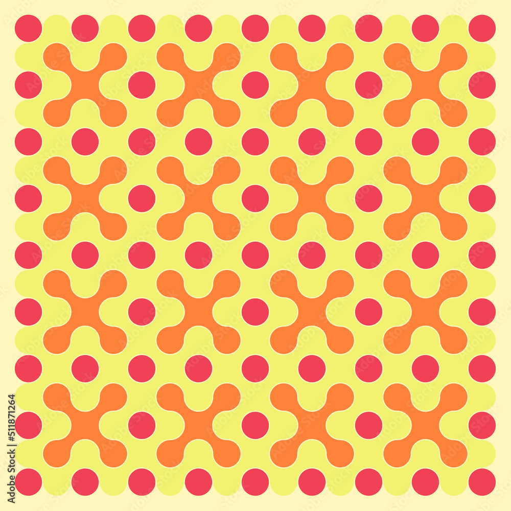 Multicolor truchet tiling connections illustration Multicolor truchet tiling connections illustration