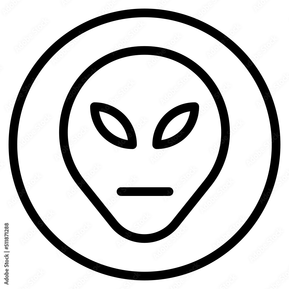 Fototapeta premium alien icon