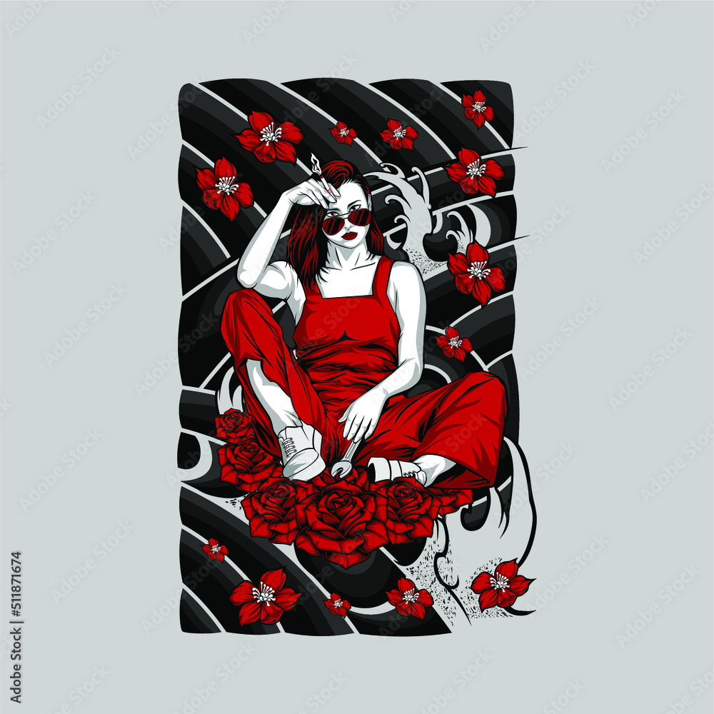 Obraz premium sexy charming girl illustration