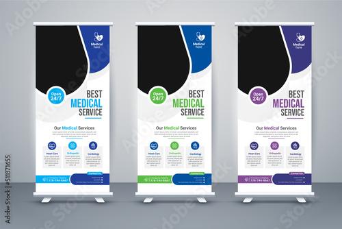 Medical Roll Up Banner, X Banner Template